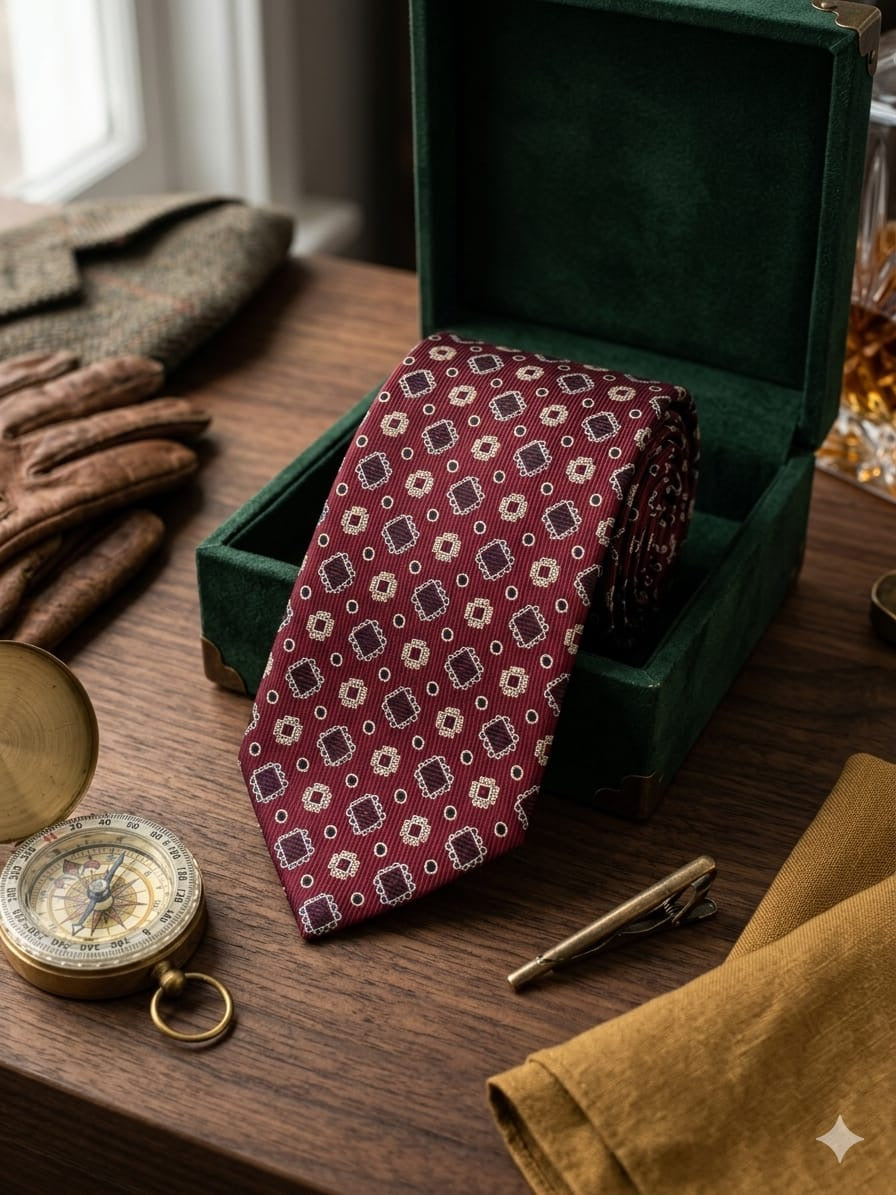 Corbata burdeos Vintage