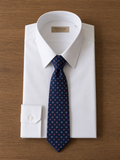 Corbata azul con estampado mosaico