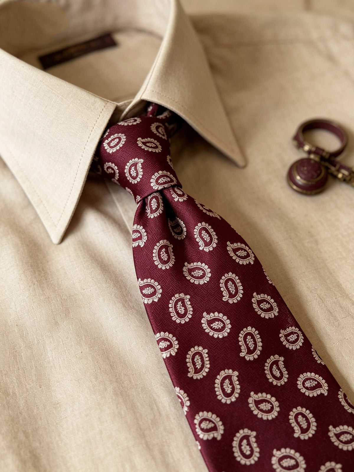Corbata Vintage burdeos