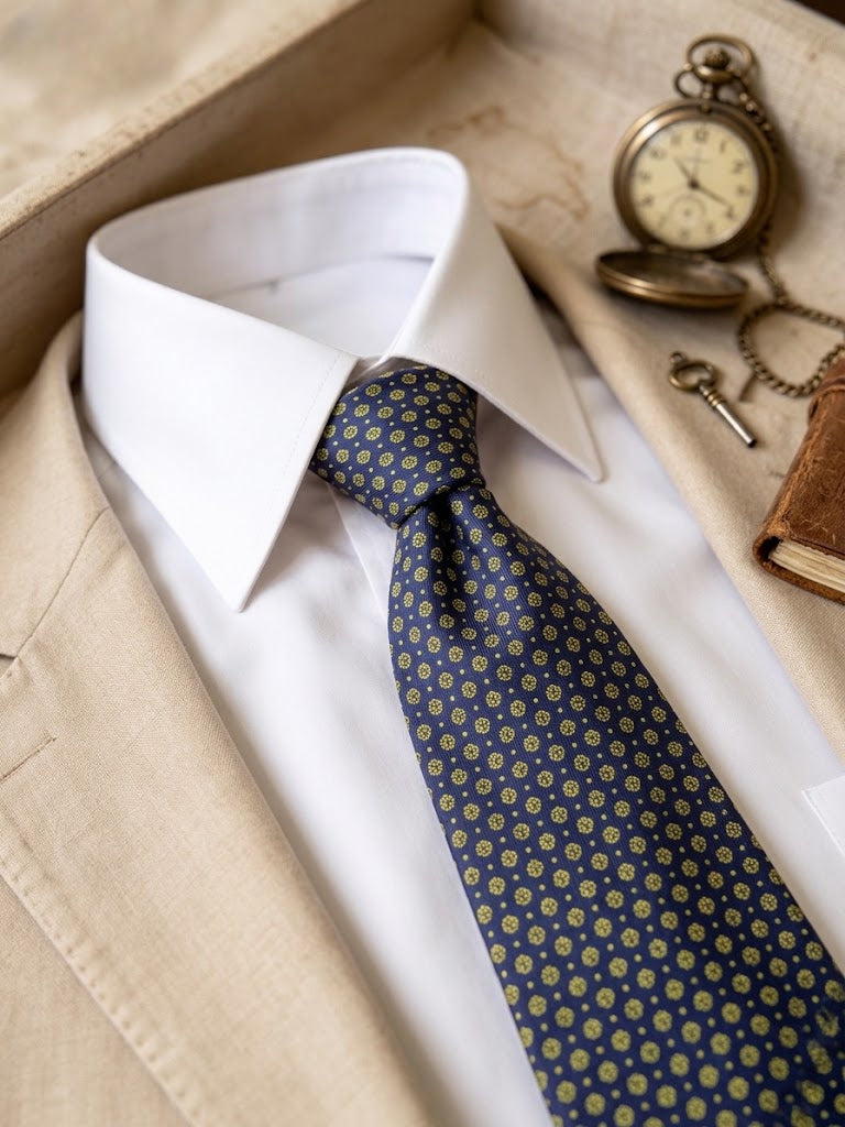 Corbata azul Vintage