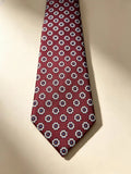 Corbata granate con mosaico