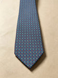 Corbata azul con detalle burdeos