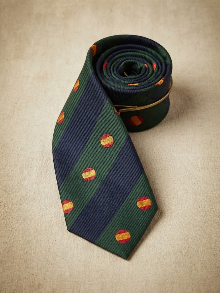Corbata de rayas azul y verde España
