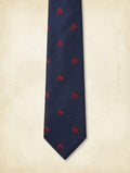 Corbata azul marino con estampado de vespa