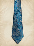 Corbata estilo paisley en tonos azules