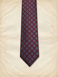 Corbata granate estampado mosaico celeste