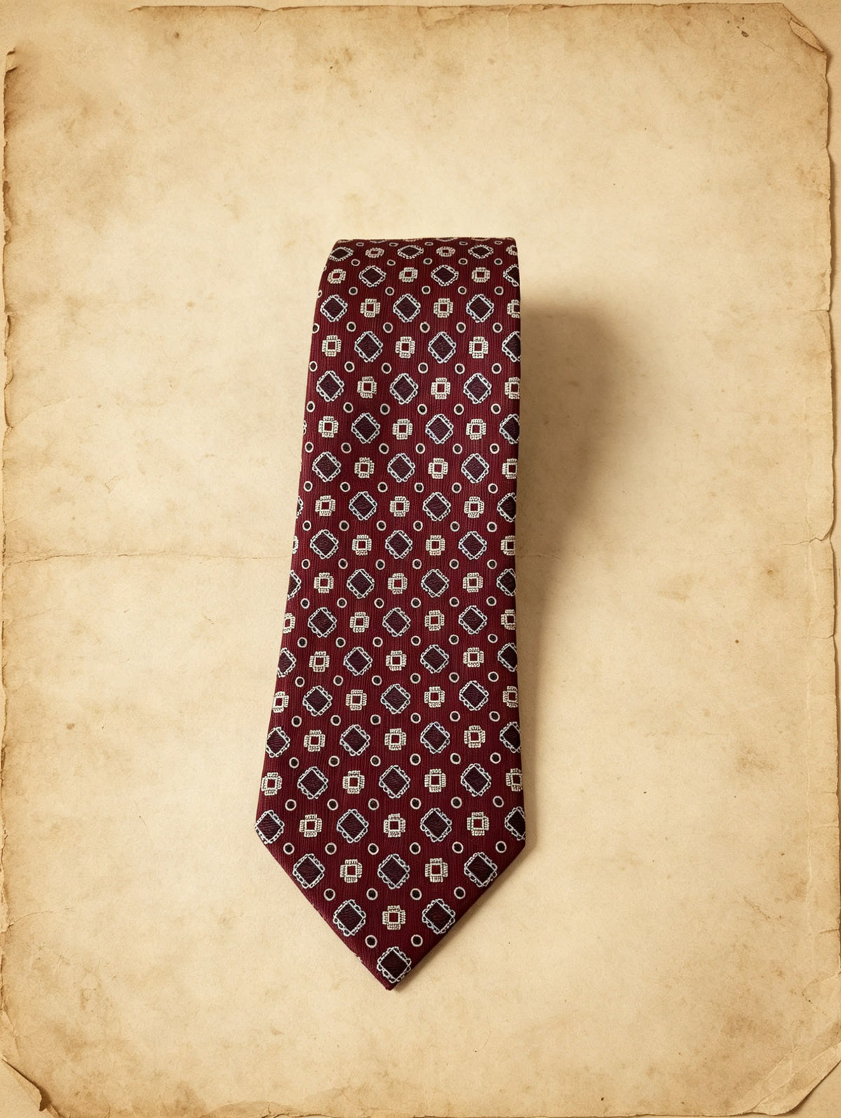 Corbata burdeos Vintage