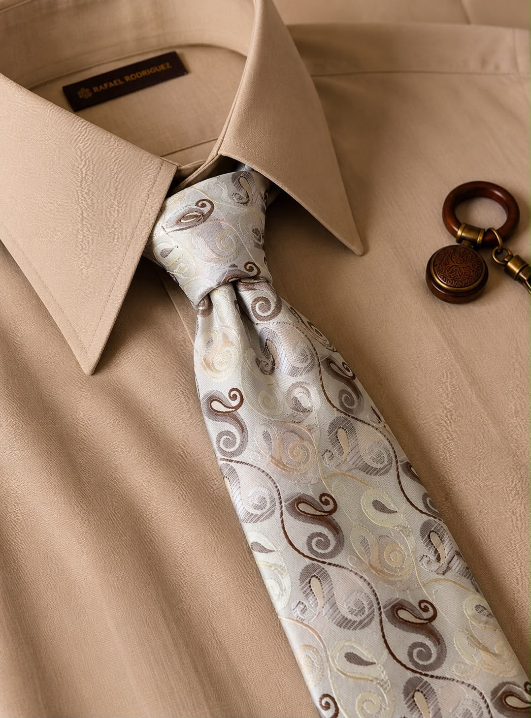 Corbata colores crema